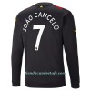 Camiseta de fútbol Manga Larga Manchester City Joao Cancelo 7 Segunda Equipación 2022-23 - Hombre